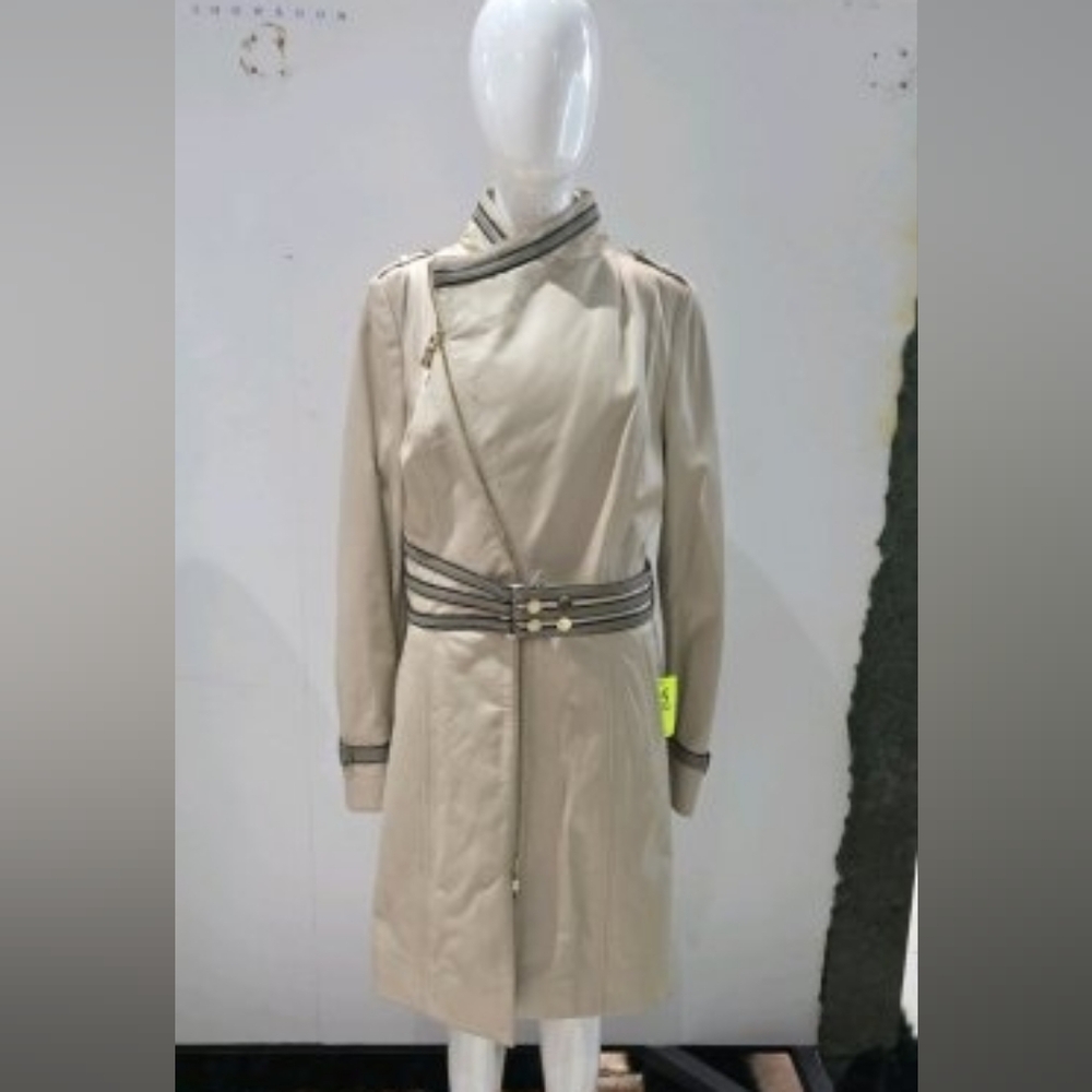 Ottimo Leather Beige Trench Coat